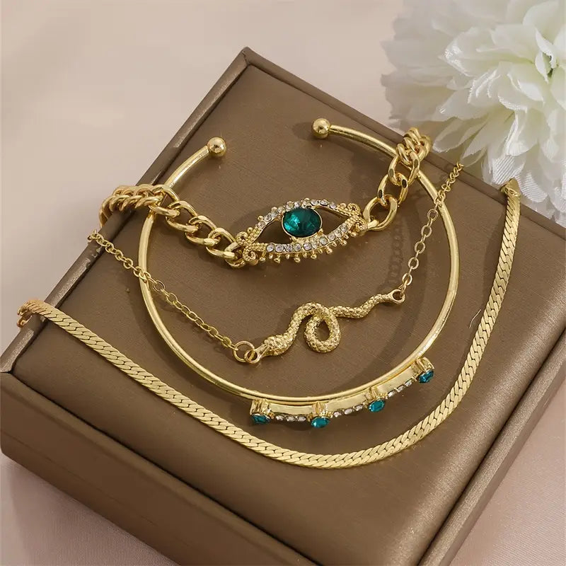 Serpina Veyra Bracelet Set | Gold Maya Henry Jewelry