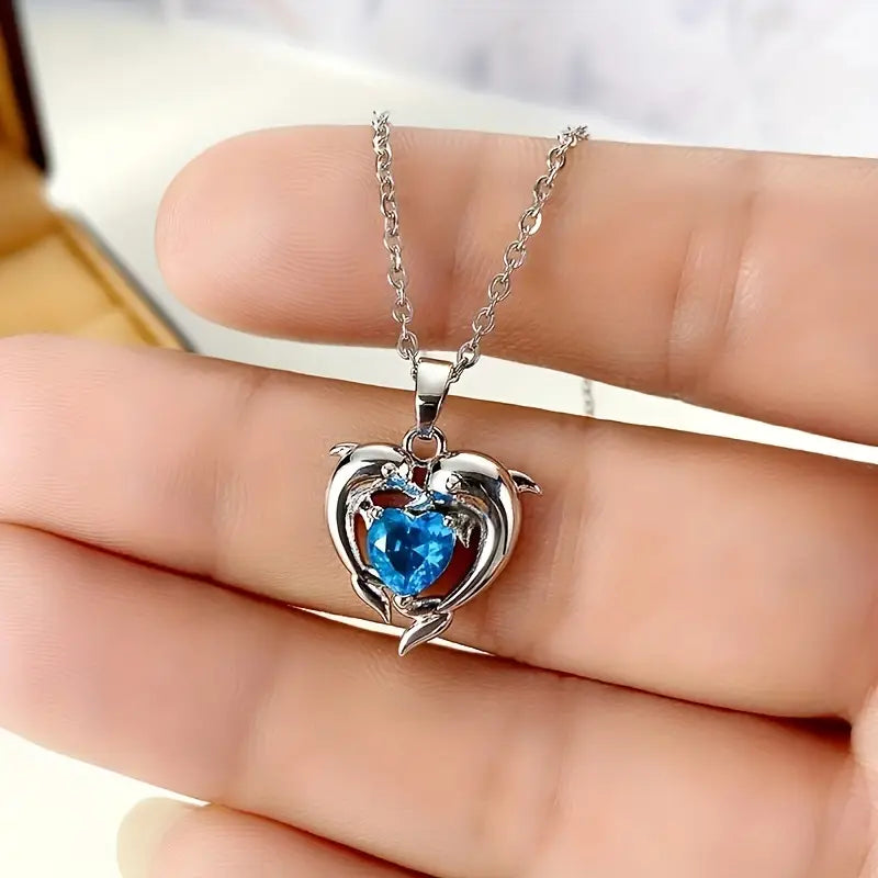 Oceanheart Twins Necklace | White Gold Maya Henry Jewelry