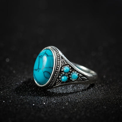 Nomad Blue Stone Ring | White Gold Maya Henry Jewelry