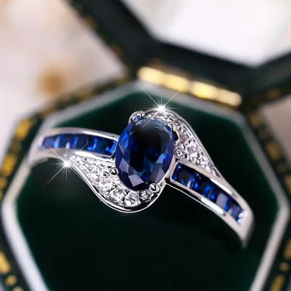 Sapphire Flow Ring | White Gold Maya Henry Jewelry