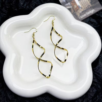 Spiral Dangle Earrings | Gold Maya Henry Jewelry