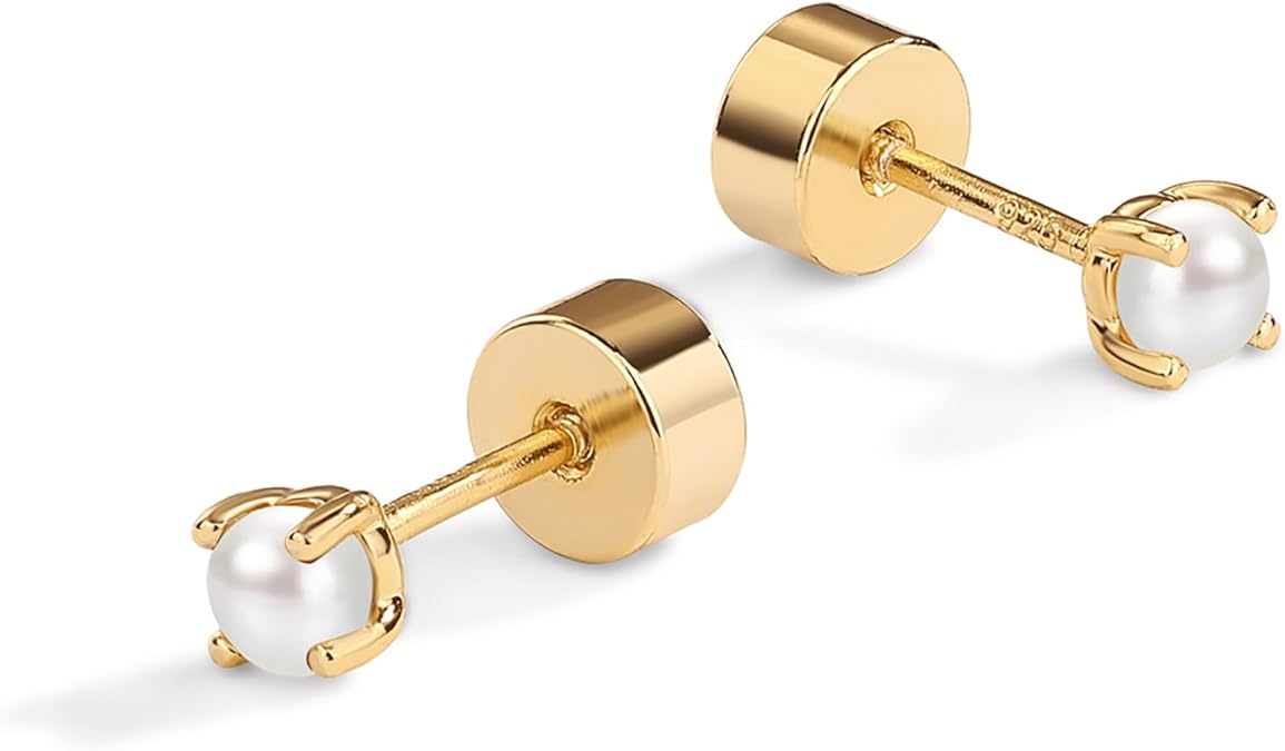 Dainty Pearl Studs | Gold Maya Henry Jewelry