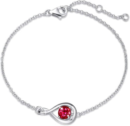 Ruby Infinity Bracelet | White Gold Maya Henry Jewelry