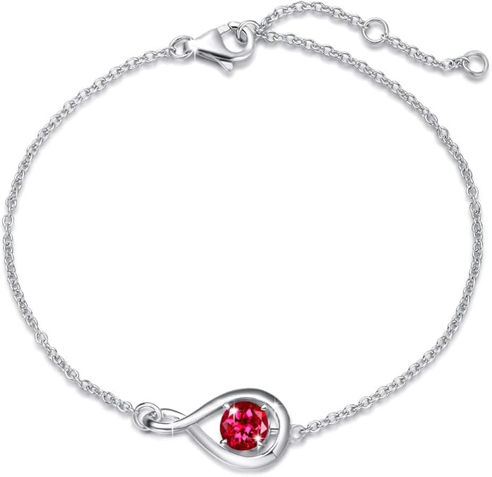 Ruby Infinity Bracelet | White Gold Maya Henry Jewelry