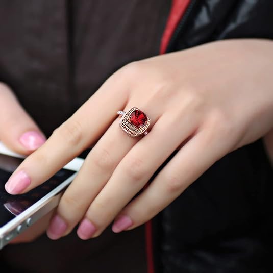 Ruby Halo Statement Ring | Rose Gold Maya Henry Jewelry