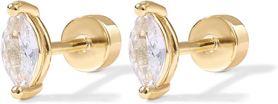Pear Cut Studs | Gold Maya Henry Jewelry