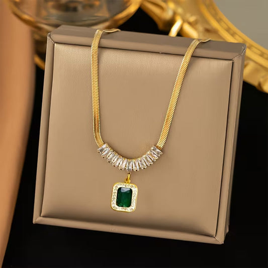 Regalia Prism Emerald Necklace | Gold Maya Henry Jewelry