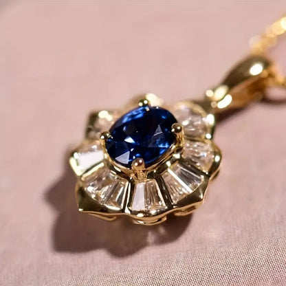 Kavella Noctazure Gold Necklace Maya Henry Jewelry
