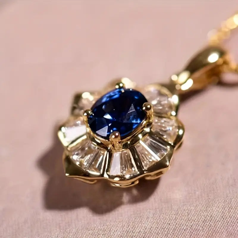 Kavella Noctazure Necklace | Gold Maya Henry Jewelry