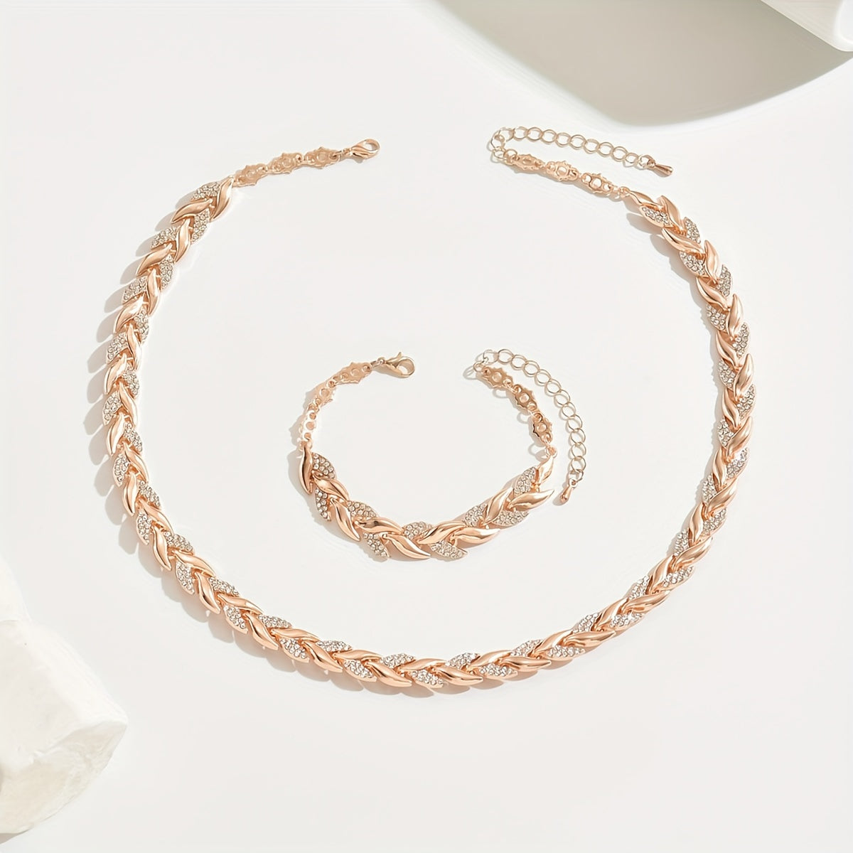Elegant Glass Rhinestone Fish Tail Set Maya Henry Jewelry