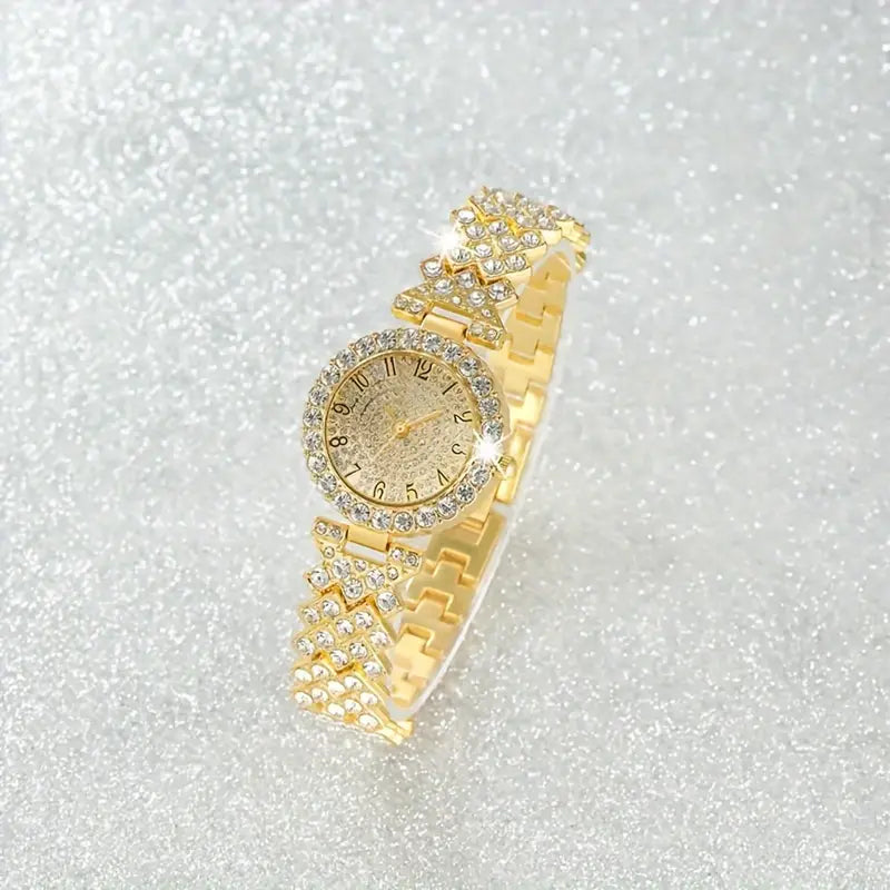 Luxe Radiance Gold Watch & Bracelet Set | Gold Maya Henry Jewelry
