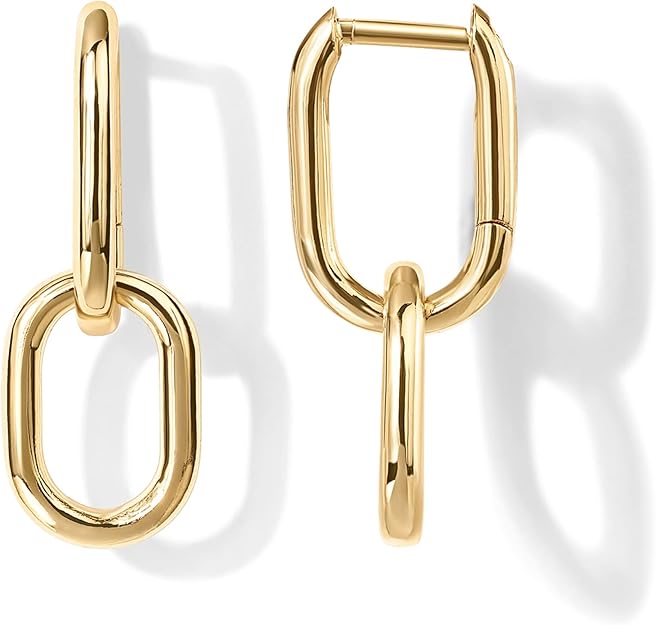 Link Drop Hoops | Gold Maya Henry Jewelry