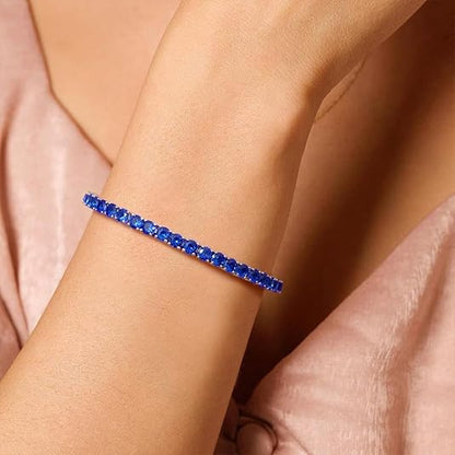 Sapphire Tennis Bracelet | White Gold Maya Henry Jewelry