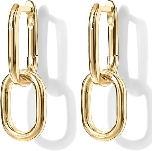 Link Drop Hoops | Gold Maya Henry Jewelry
