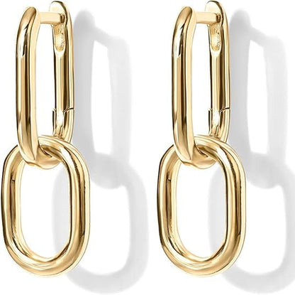 Link Drop Hoops | Gold Maya Henry Jewelry
