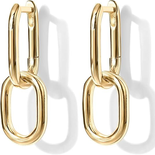 Link Drop Hoops | Gold Maya Henry Jewelry