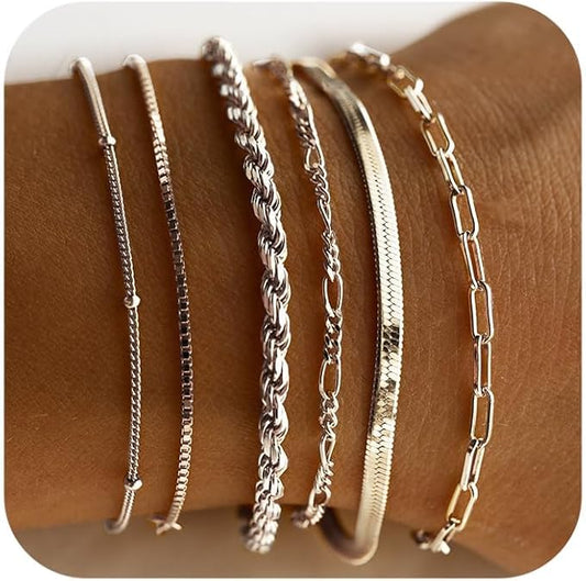 Isabella Vernetta bracelet set | White Gold Maya Henry Jewelry
