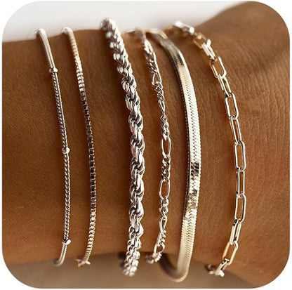 Isabella Vernetta bracelet set | White Gold Maya Henry Jewelry