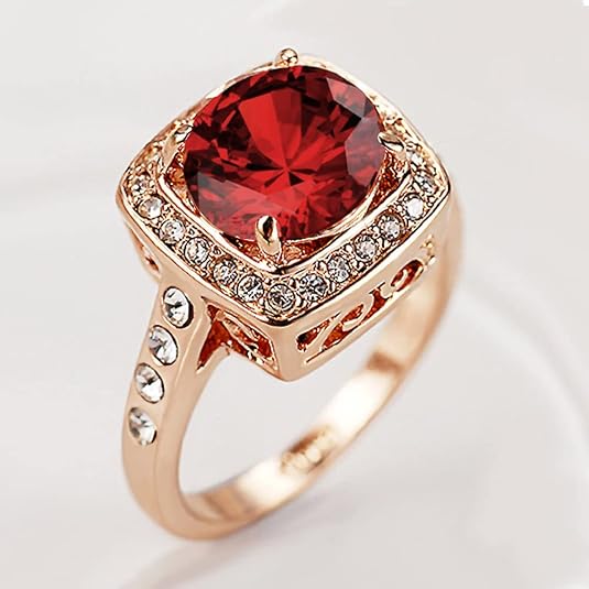 Ruby Halo Statement Ring | Rose Gold Maya Henry Jewelry