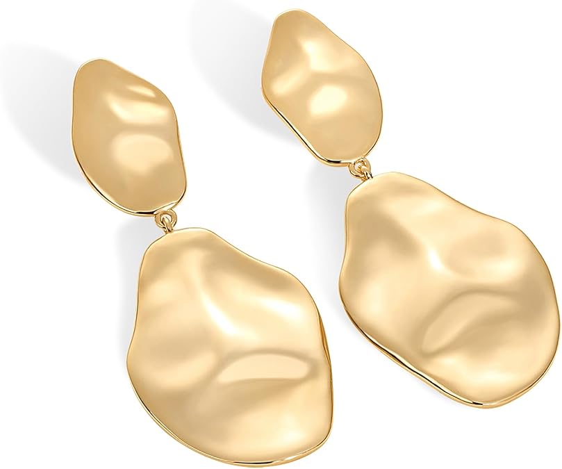 Ripple Wave Earrings | Gold Maya Henry Jewelry