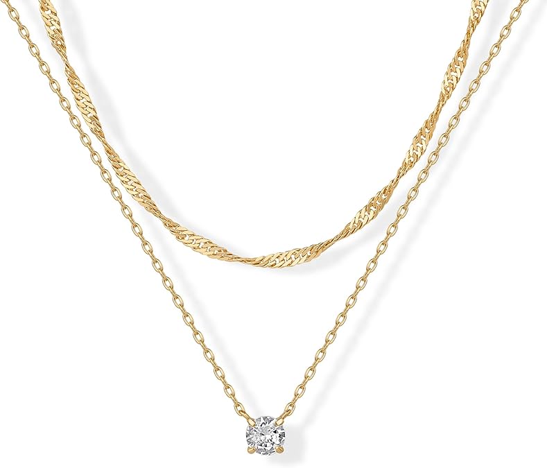 Halo Layered Necklace | Gold Maya Henry Jewelry
