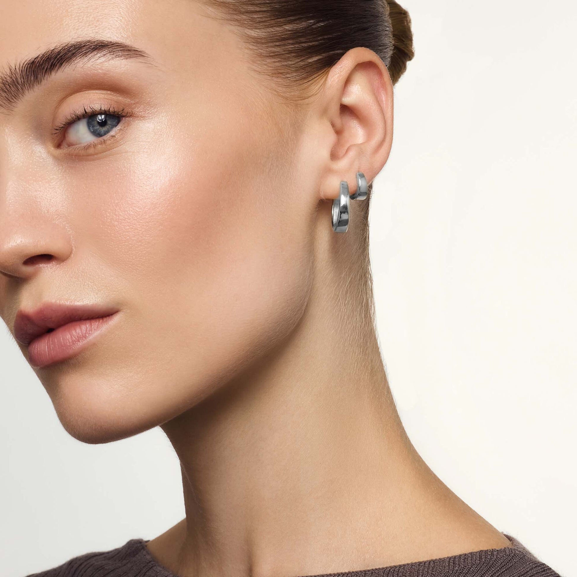Gia Hoops | White Gold Maya Henry Jewelry