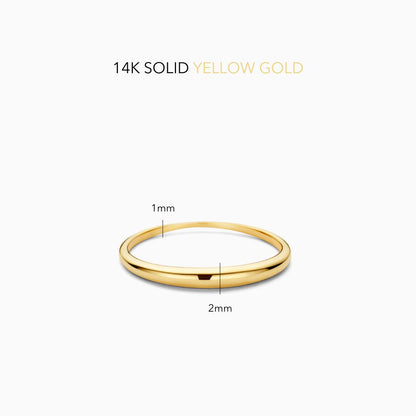 Slim Dome Ring | Gold Maya Henry Jewelry