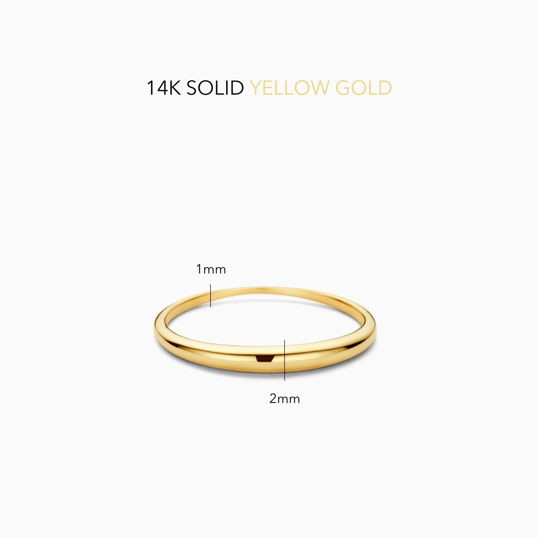 Slim Dome Ring | Gold Maya Henry Jewelry