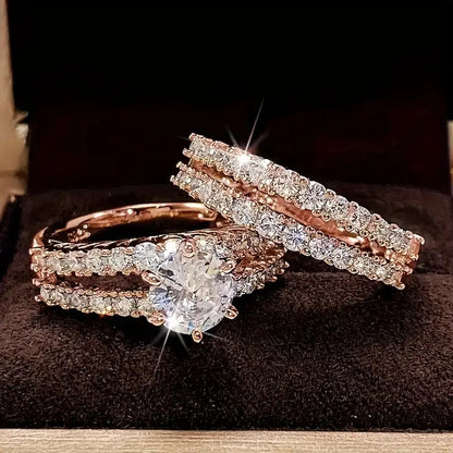 Eternal Radiance Ring Set | Gold Maya Henry Jewelry