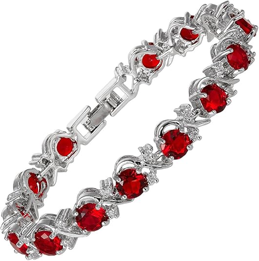 Ruby Vine Tennis Bracelet | White Gold Maya Henry Jewelry