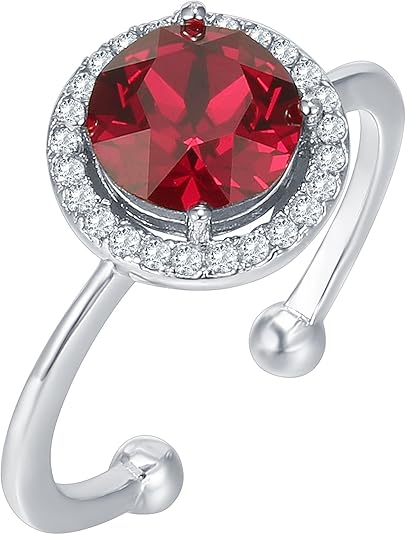 Crimson Glow Promise Ruby Ring | White Gold Maya Henry Jewelry