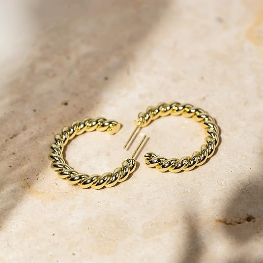 Rope Twist Hoops | Gold Maya Henry Jewelry