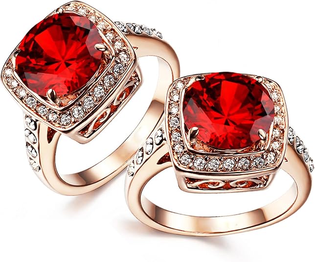 Ruby Halo Statement Ring | Rose Gold Maya Henry Jewelry