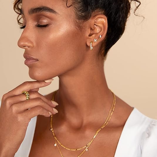 Pear Cut Studs | Gold Maya Henry Jewelry
