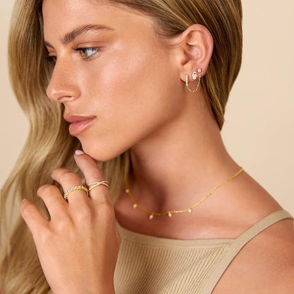 Adella Chain Earrings | Gold Maya Henry Jewelry