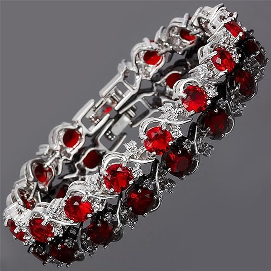 Ruby Vine Tennis Bracelet | White Gold Maya Henry Jewelry