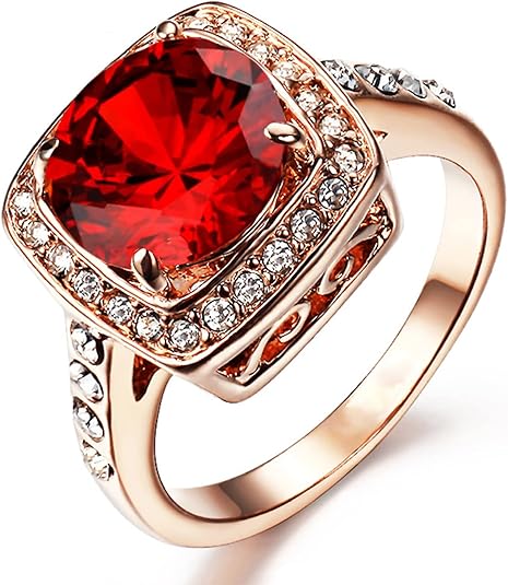 Ruby Halo Statement Ring | Rose Gold Maya Henry Jewelry