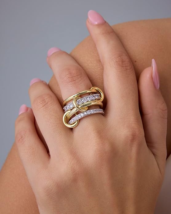 Interlock Stack Rings | Gold Maya Henry Jewelry