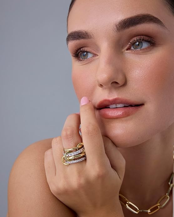 Interlock Stack Rings | Gold Maya Henry Jewelry