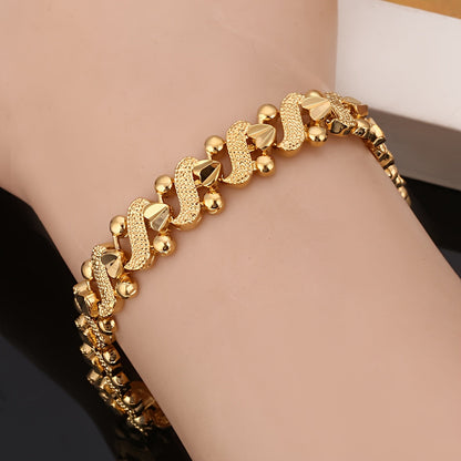 Lily Ornate Wave Bracelet | Gold Maya Henry Jewelry