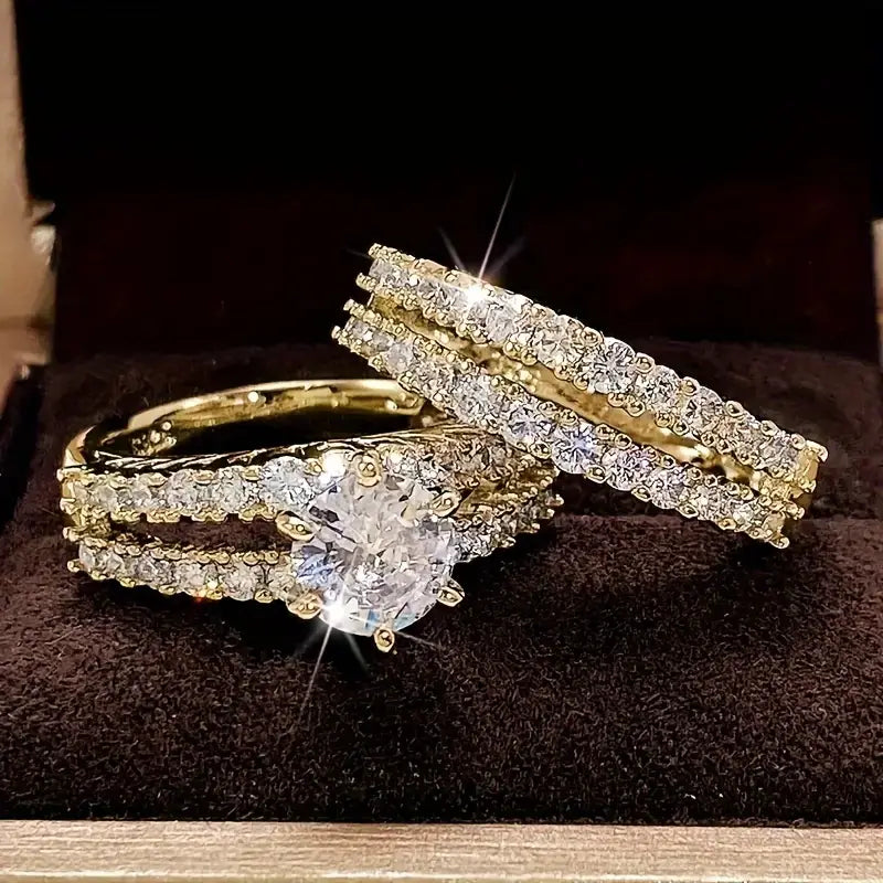 Eternal Radiance Ring Set | Gold Maya Henry Jewelry