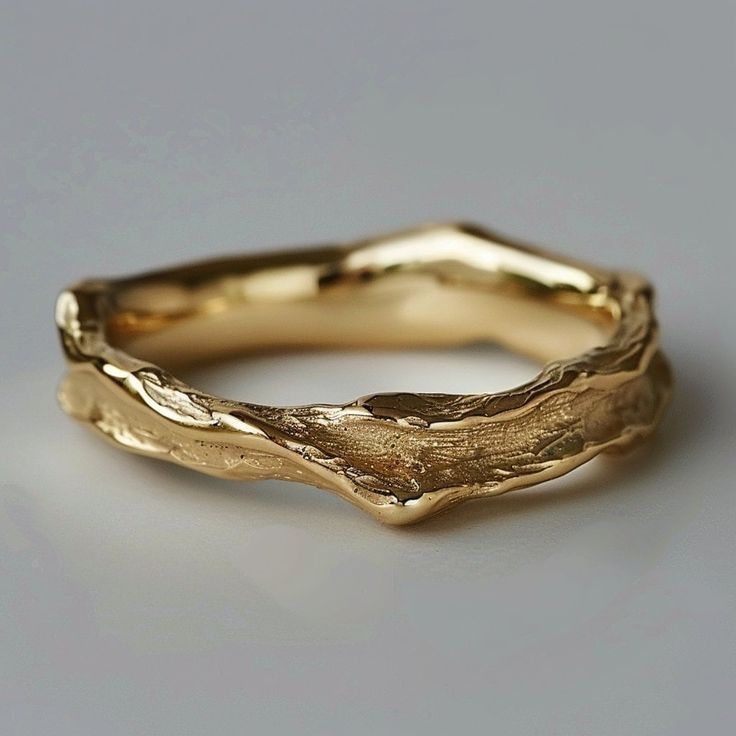 Charm - Forged Gold Ring Maya Henry Jewelry