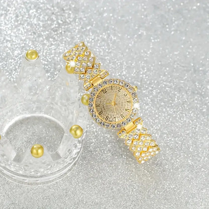 Luxe Radiance Gold Watch & Bracelet Set | Gold Maya Henry Jewelry