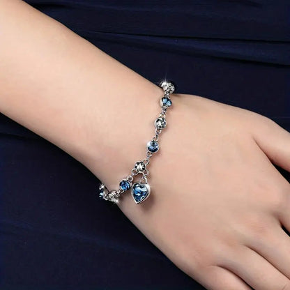Ocean Heart Glow Bracelet | White Gold Maya Henry Jewelry