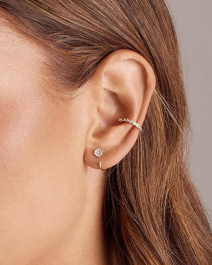 Spark Tip Hoops | Gold Maya Henry Jewelry