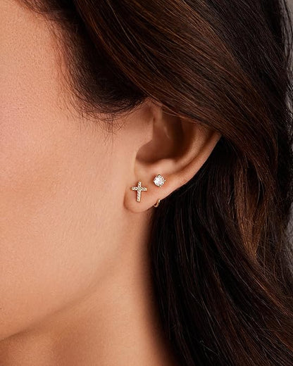 Spark Tip Hoops | Gold Maya Henry Jewelry