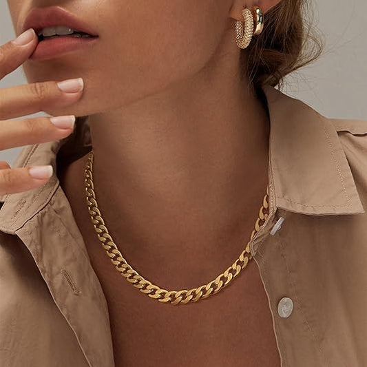 Chunky Cuban Link Necklace | Gold Maya Henry Jewelry