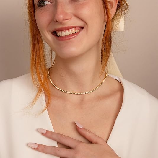 Tennis Necklace | Gold Maya Henry Jewelry