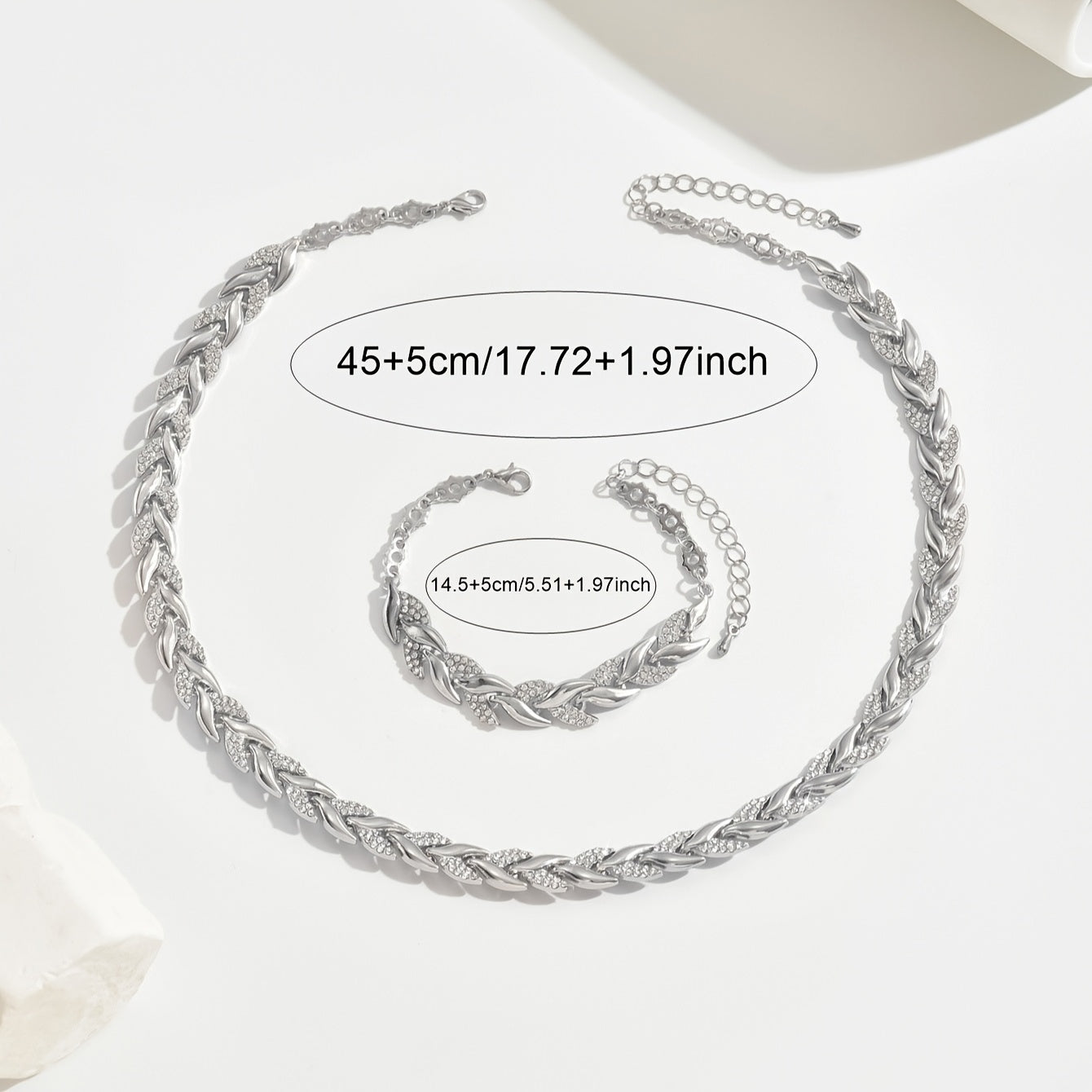 Elegant Glass Rhinestone Fish Tail Set Maya Henry Jewelry