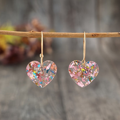 Sugarplum Heart Drop Earrings | Gold Maya Henry Jewelry